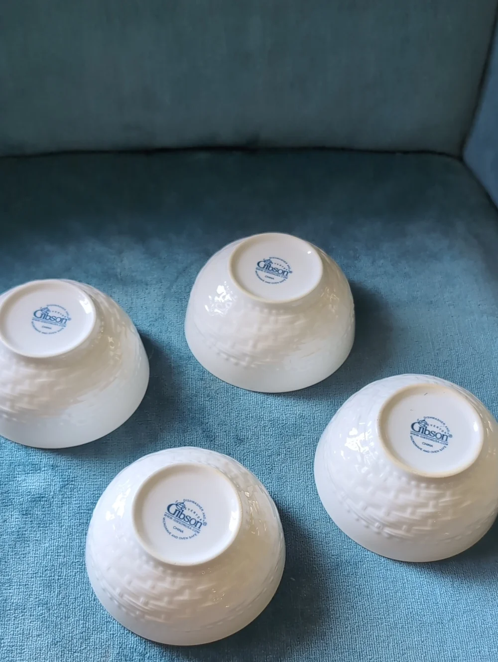 Gibson - White Ceramic Serving Bowls - Set of 4